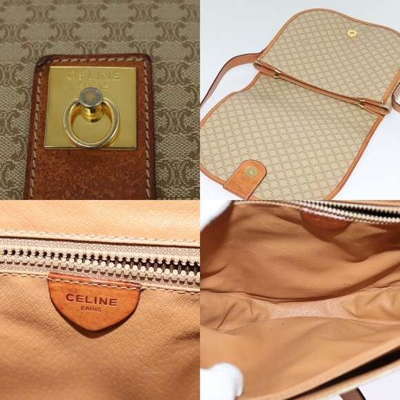 CELINE Shoulder Bag Pvc Beige Gold - Picture 11 of 13